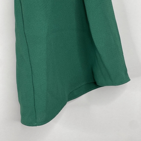 2/$30 ZARA Surplice Choker Crop Top Medium Green Kimono Sleeve Keyhole #7348 - Picture 6 of 15